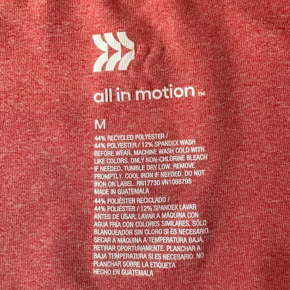 All in Motion F16803481 Women’s Tee Coral / Melon Sz M EUC - Picture 4 of 5